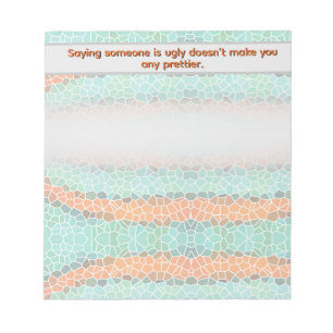 Unique Colourful Triangle Pattern & Quotes Notepad