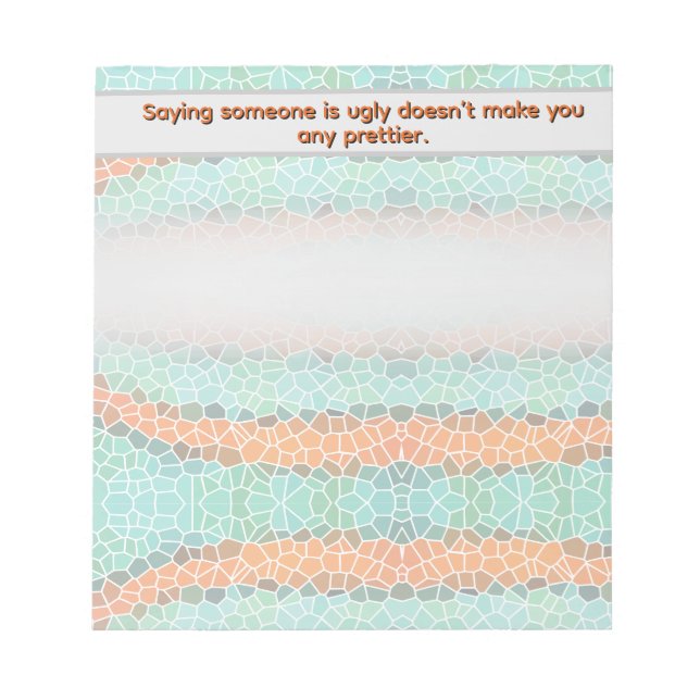 Unique Colourful Triangle Pattern & Quotes Notepad (Front)