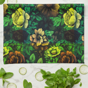 Unique Colours Vintage Floral Print Kitchen Towel
