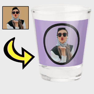 Unique Cool Custom Personalized Funny Gifts Photo Shot Glass