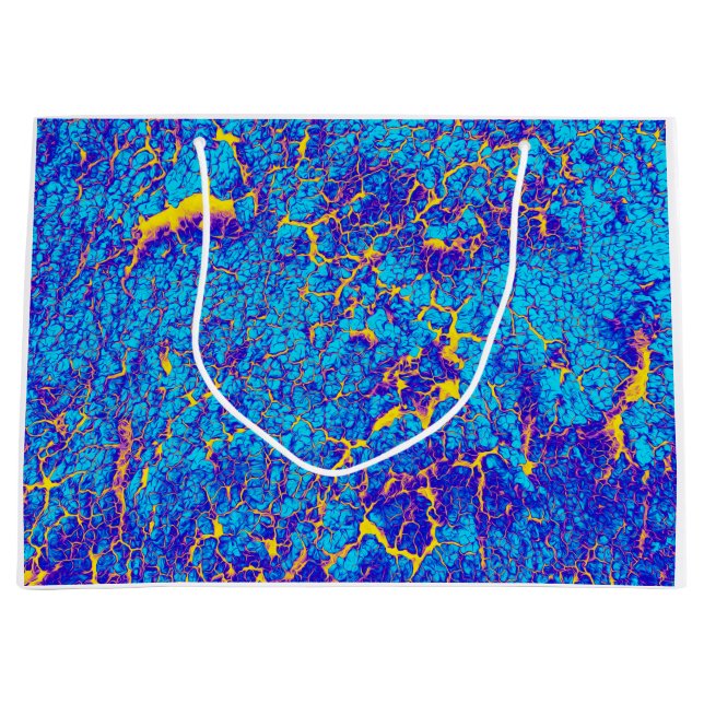 Unique Cool Digital Abstract Art Large Gift Bag (Front)