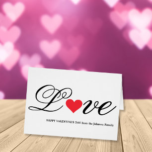 Unique Cool Family Message Valentine's Day Card