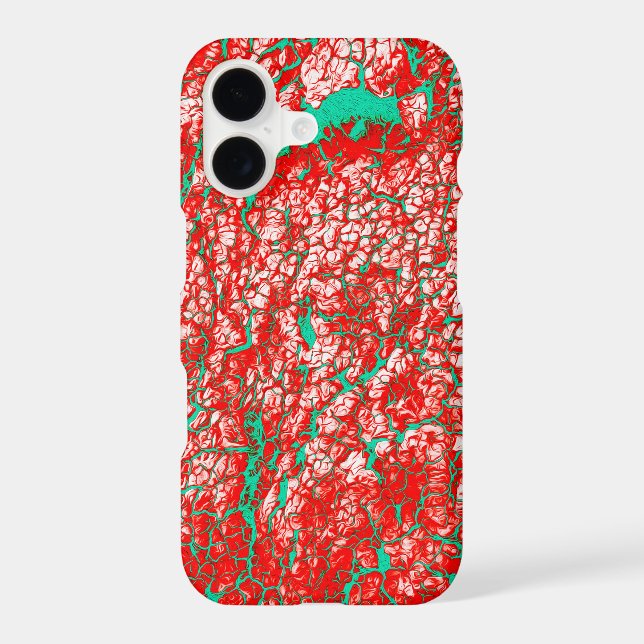 Unique Cool Pink Red Green Abstract Pattern (Back)