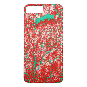 Unique Cool Pink Red Green Abstract Pattern iPhone 8 Plus/7 Plus Case