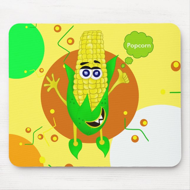 Unique Corn monster illustration for children Mouse Pad (Front)