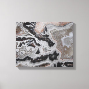 Unique Crazy Lace Agate Wrapped Canvas Print