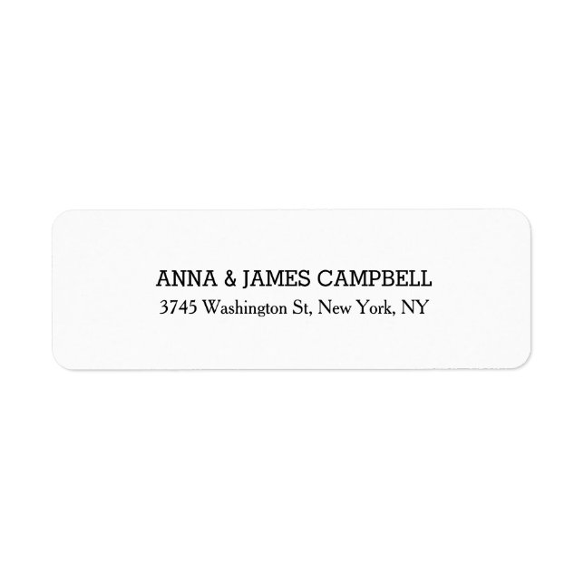 Unique Creative Clean White Stylish Family Name (Front)