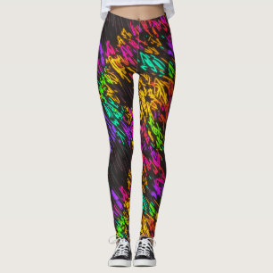 Unique Creative Colourful Artsy Sketch Leggings