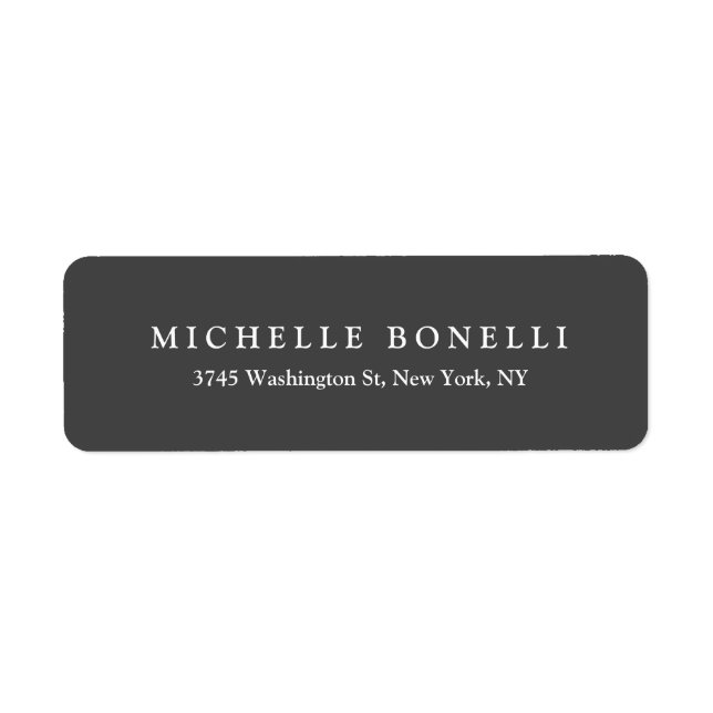 Unique Creative Grey Custom Return Address Label (Front)