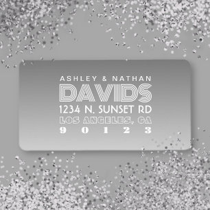Unique Creative Grey Ombre Return Address Label