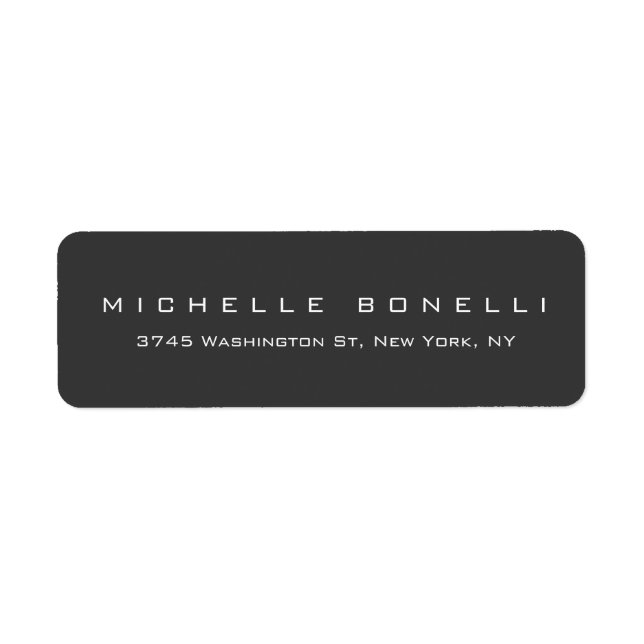 Unique Creative Grey Personal Return Address Label (Front)