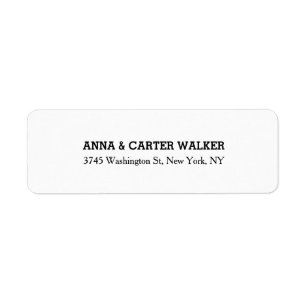 Unique Creative Plain Blanc élégant Nom de famille