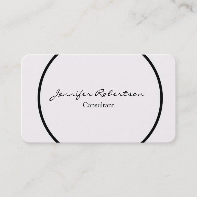 Unique Creative Simple Plain Unique Business Card (Front)