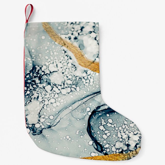 Unique creativity. Art&Gold. Inspired by the Sky.  Small Christmas Stocking (Front)