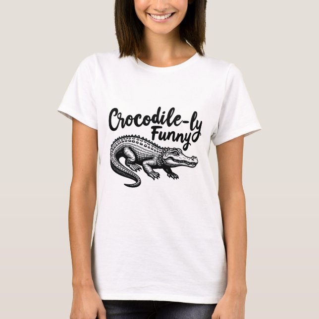Unique Crocodile T-Shirt fun Graphisme (Devant)