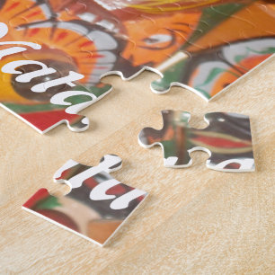 Unique Cultural Art - Sri Lankan/Indonesian Design Jigsaw Puzzle