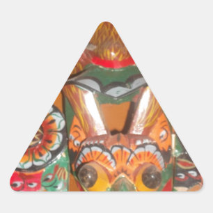 Unique Cultural Art - Sri Lankan/Indonesian Design Triangle Sticker