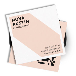 Unique Custom Bold Geometric Modern Square Business Card