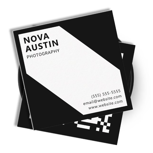Unique Custom Bold Geometric Modern Square Business Card (Creator Uploaded)