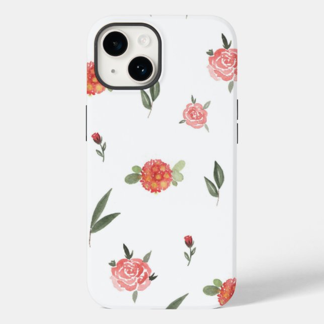 Unique Custom Floral Photo Case-Mate iPhone Case (Back)