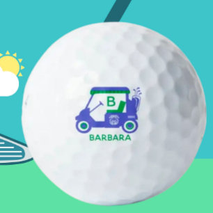 Unique Custom Golf Cart Monogram Name     Balls