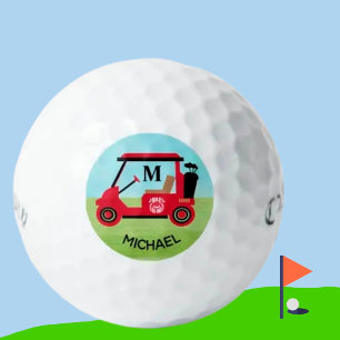 Unique Custom Golf Cart Monogram Name   Balls