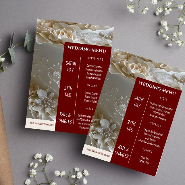 Unique Custom Magazine Style Wedding Menu Invitation (Creator Uploaded)