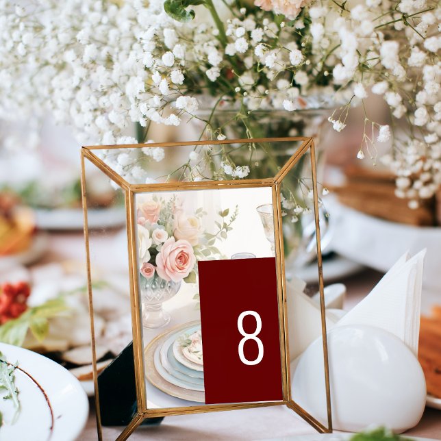 Unique Custom Magazine Style Wedding Table Card (Creator Uploaded)