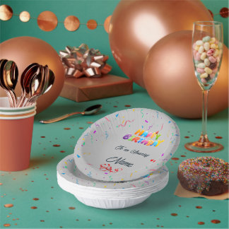 Unique Custom Paper Bowl for Birthday Parties Plate