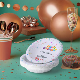 Unique Custom Paper Bowl for Birthday Parties Plate