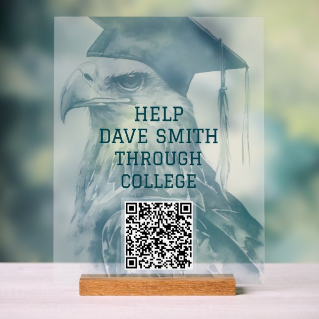 Unique Custom QR Code Acrylic Sign (Neutral)