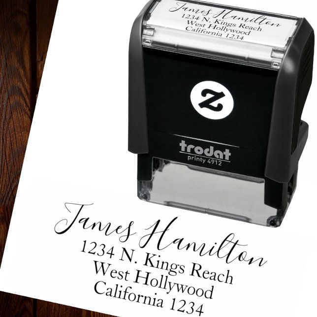 Unique Custom Signature Address Personalized Self-inking Stamp (Creator Uploaded)