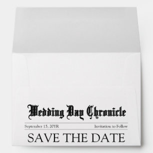 Unique Customizable Classic Elegant Script Wedding Envelope