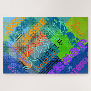 Unique Customizable Name   Fun Colourful & Creativ Jigsaw Puzzle