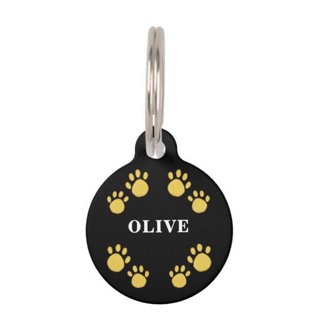 Unique Customizeable, Paws Pet Tag (Front)