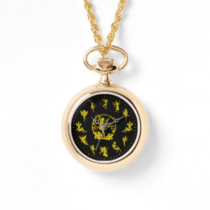 Unique Cute Fairy Gold Silhouettes Themed Watch