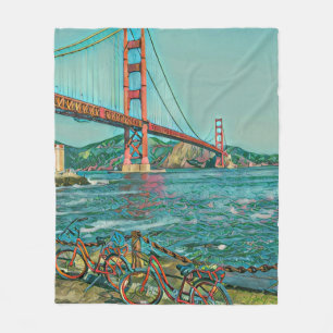 Unique cyclist gifts fleece blanket