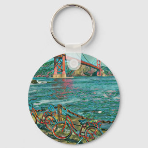 Unique cyclist gifts keychain