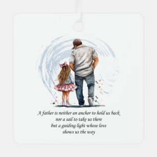 Unique Dad Daughter Metal Ornament