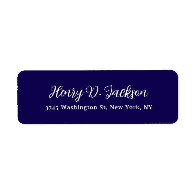 Unique Dark Blue Classical Handwriting Plain (Front)