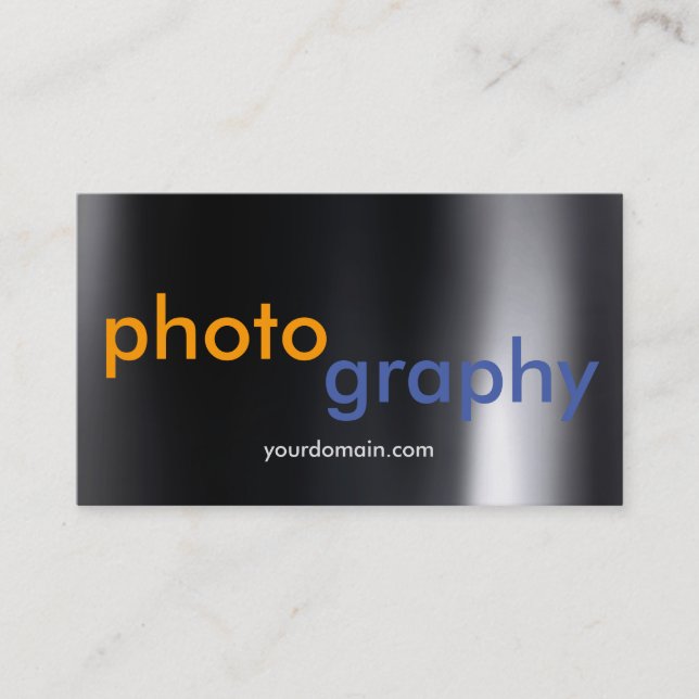 Unique Dark Grey Photographer Artist Business Card (Front)