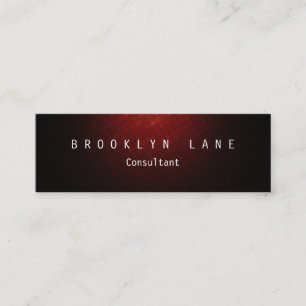 Unique Dark Red Plain Clean Slim Mini Business Card