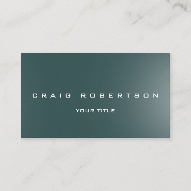 Unique Dark Slate Grey Business Card (Front)