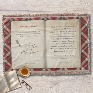 Unique Daughter Vintage Storybook Keepsake Throw Blanket