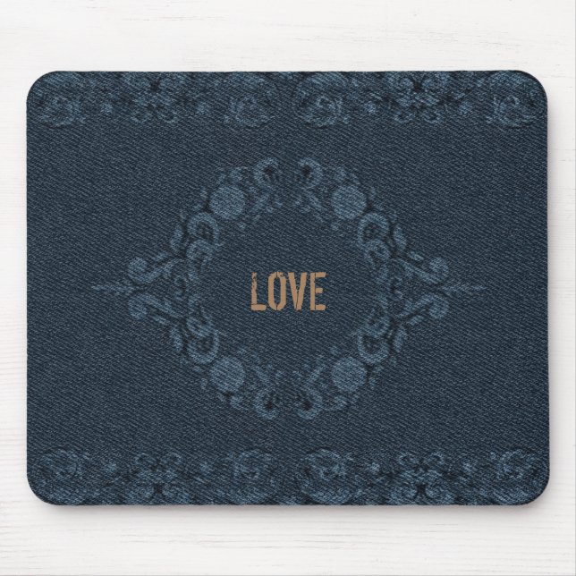 Unique Denim - Jeans Abstract Style Mouse Pad (Front)