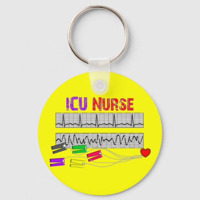 Unique Design ICU Nurse Gifts Keychain (Front)