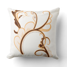 Unique design of curved branch motif pillow