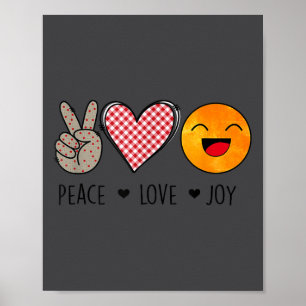 Unique Design Peace Love Joy Hapness Motivational  Poster