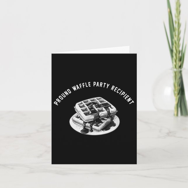 Unique Design Severance Waffle Party Recipient For Card (Front)