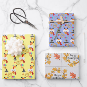 Unique Design, Thanksgiving Decorations Wrapping Paper Sheet